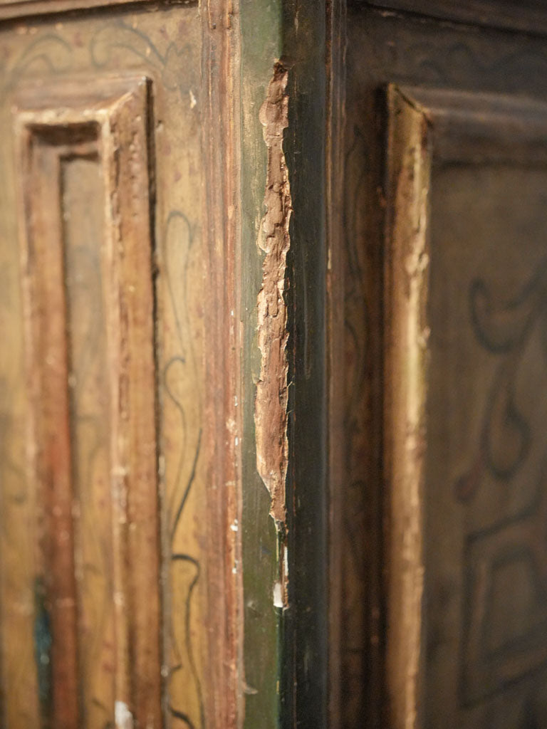 Stunning timeworn patina armoire