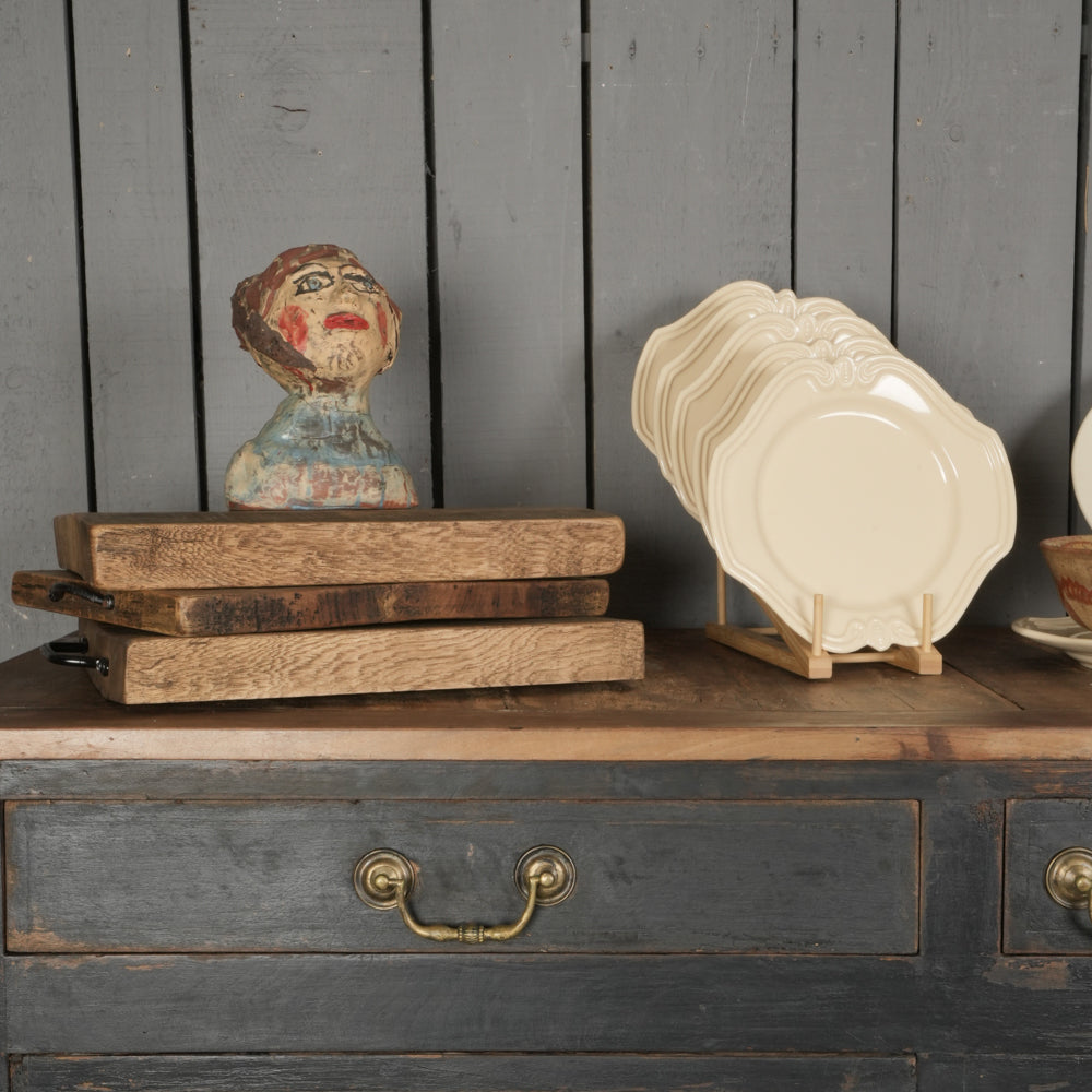 Artistic cream ceramic plates