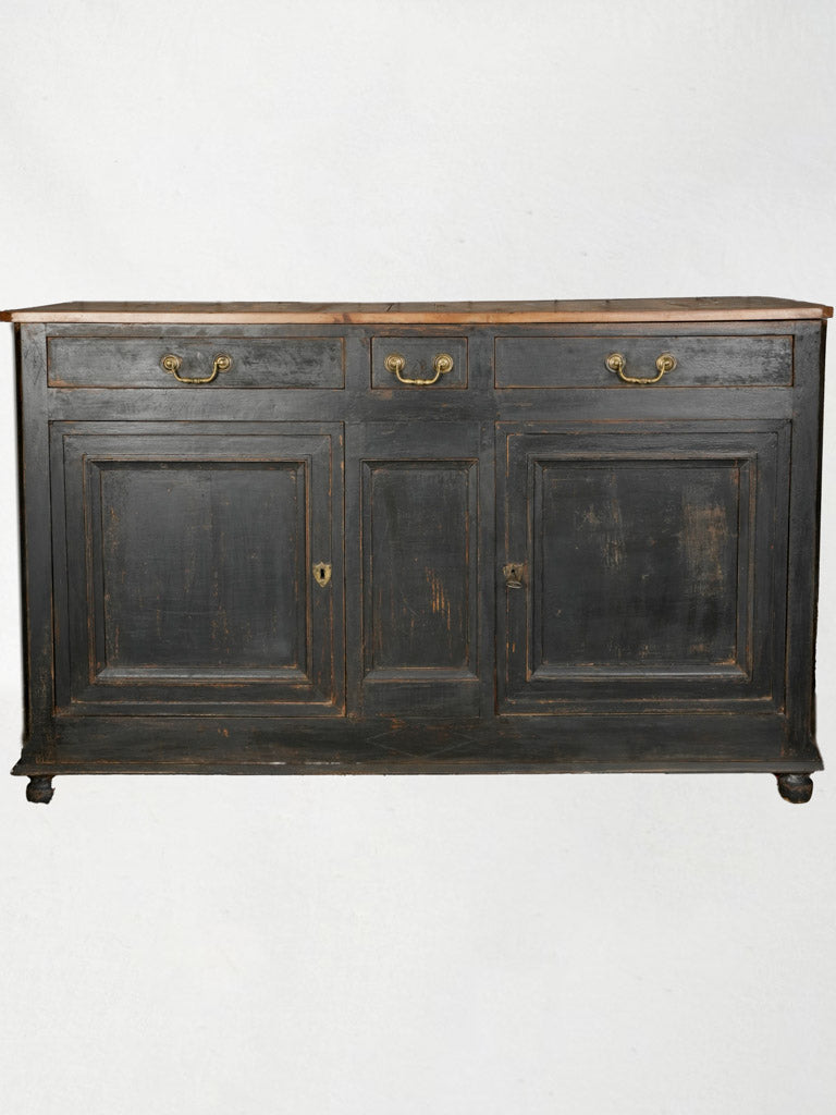 Antique French Black Sideboard