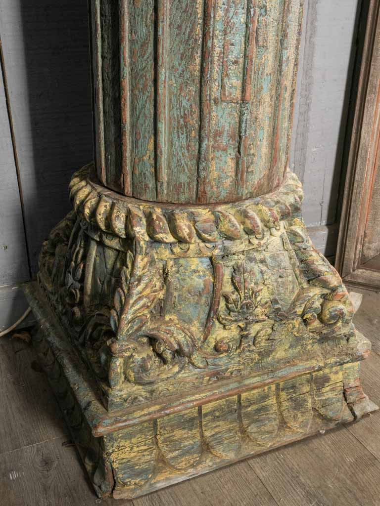 Classical revival oak statement columns