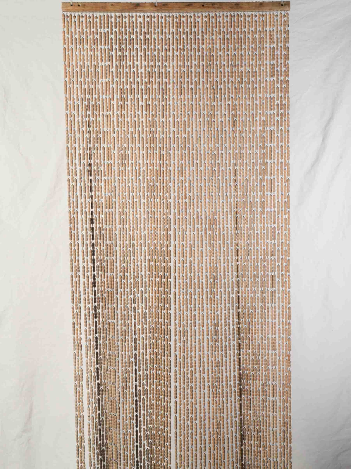 Early–Mid 20th-Century Provençal Boxwood Bead Door Curtain - 78¾" x 33"