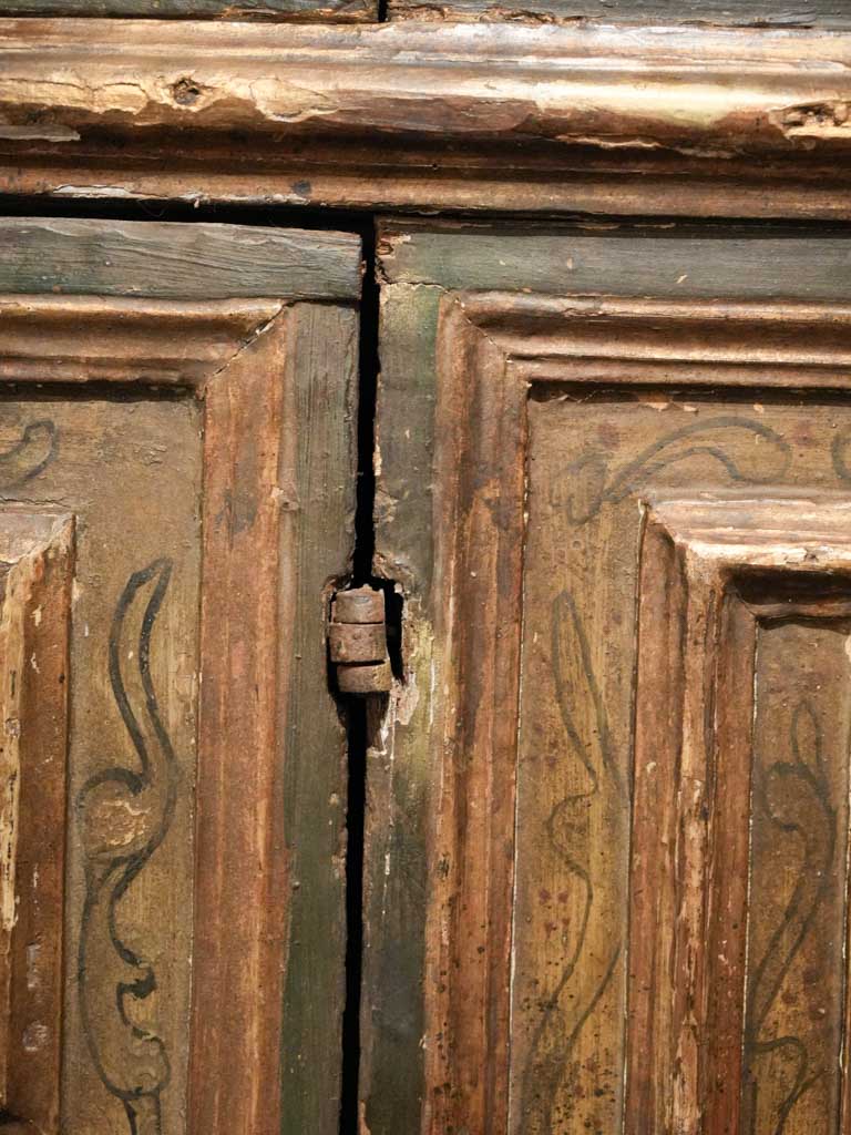 Magnificent sienna ochre cabinet