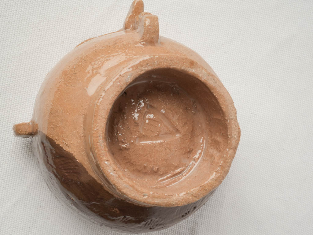 Head-Form Sculptural Petite Footed Bowl in Glazed Stoneware by Julie Desert d’Armanville - 5"