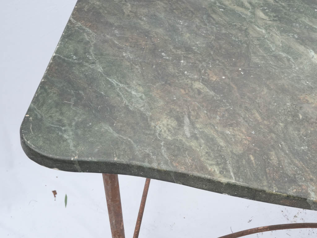 Unique green-painted console table