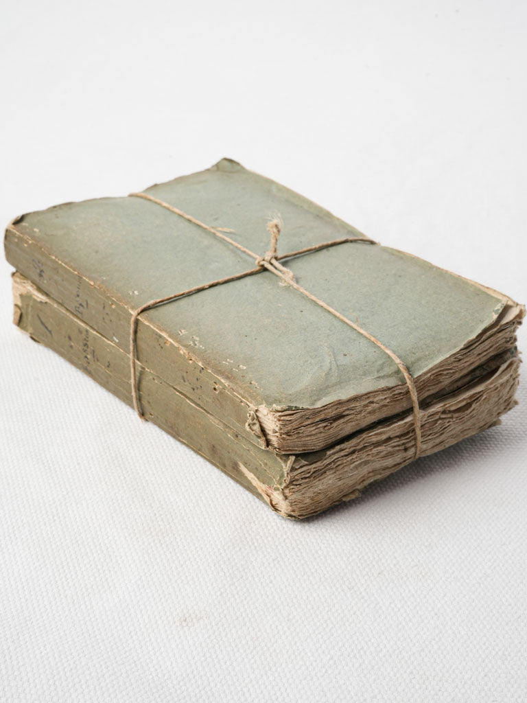 Sage green vintage French books