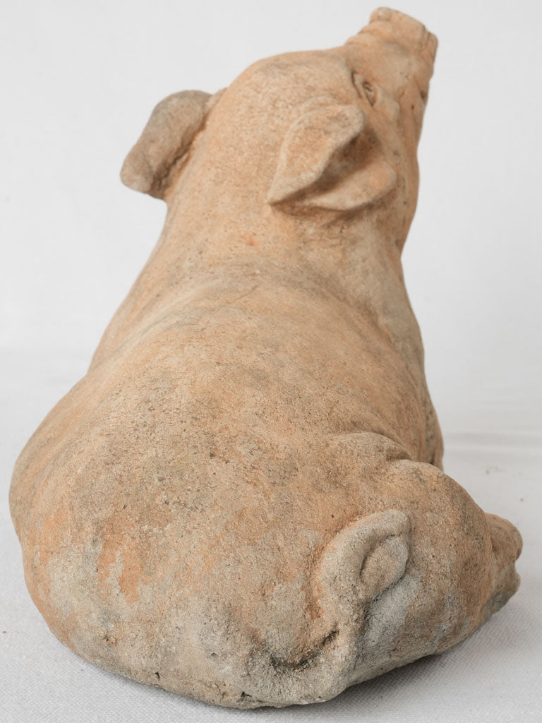 Antique stone garden pig sculpture