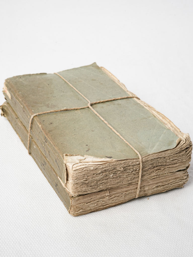 String-tied French book pair