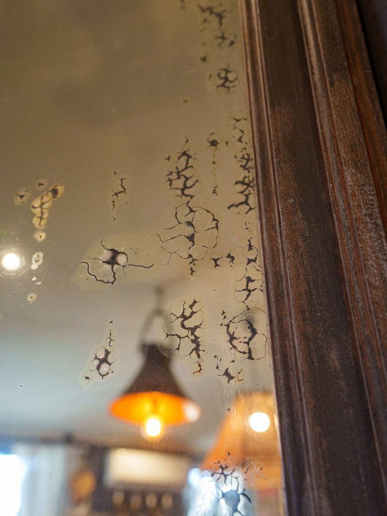 Classic wooden framed living-space mirror