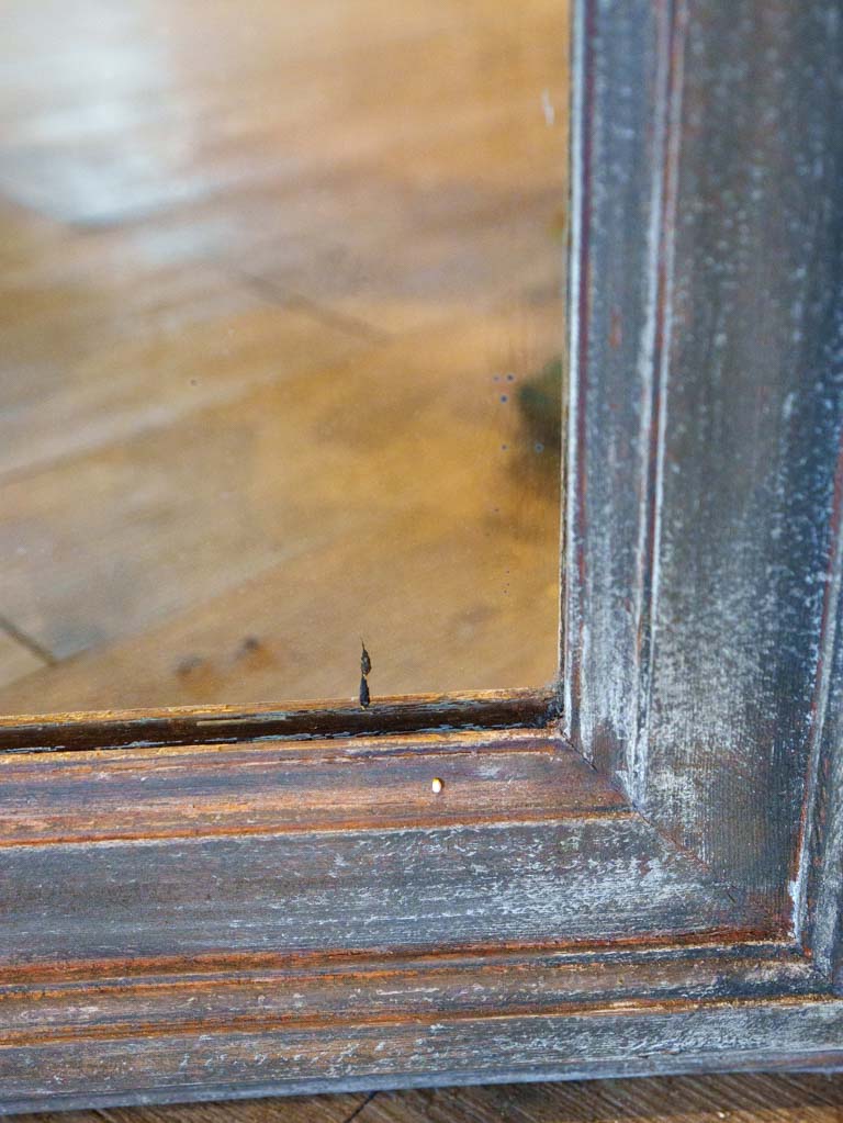 Vintage softly painted oak mirror