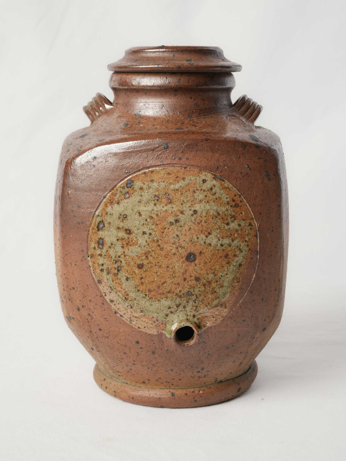 Tobacco-brown glazed vinegar vessel