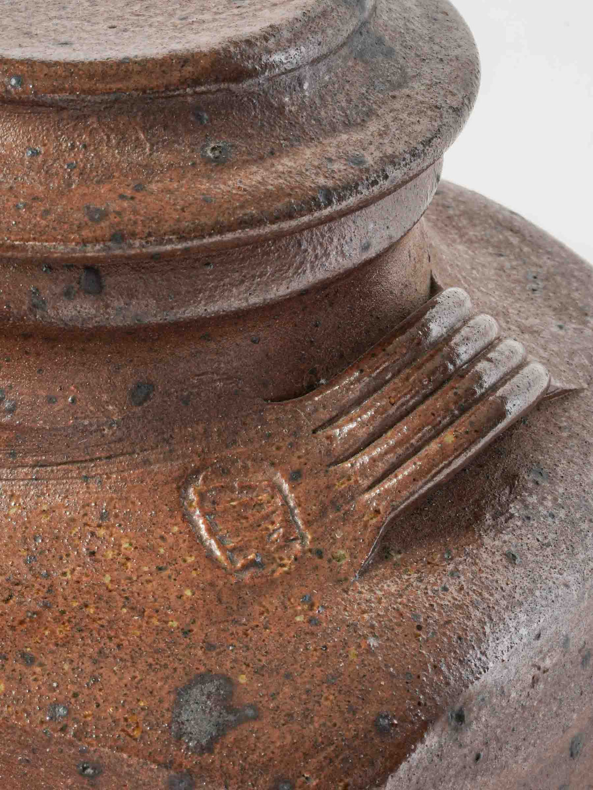 Textured artisanal pottery piece