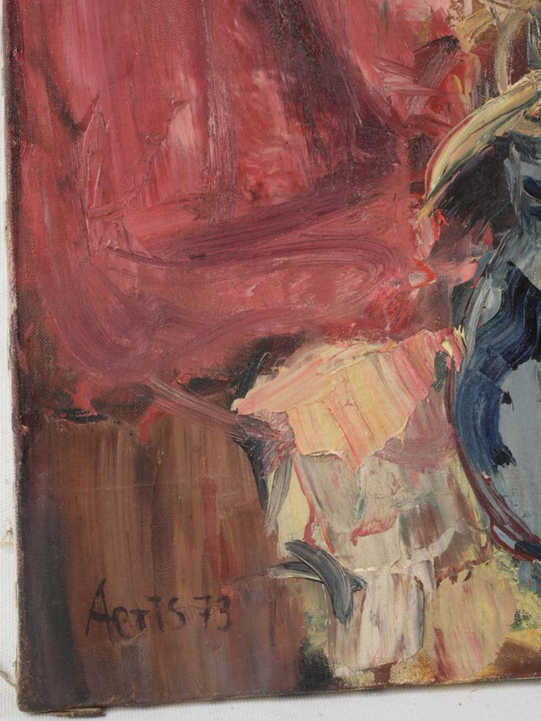 Restored colorful oil masterpiece