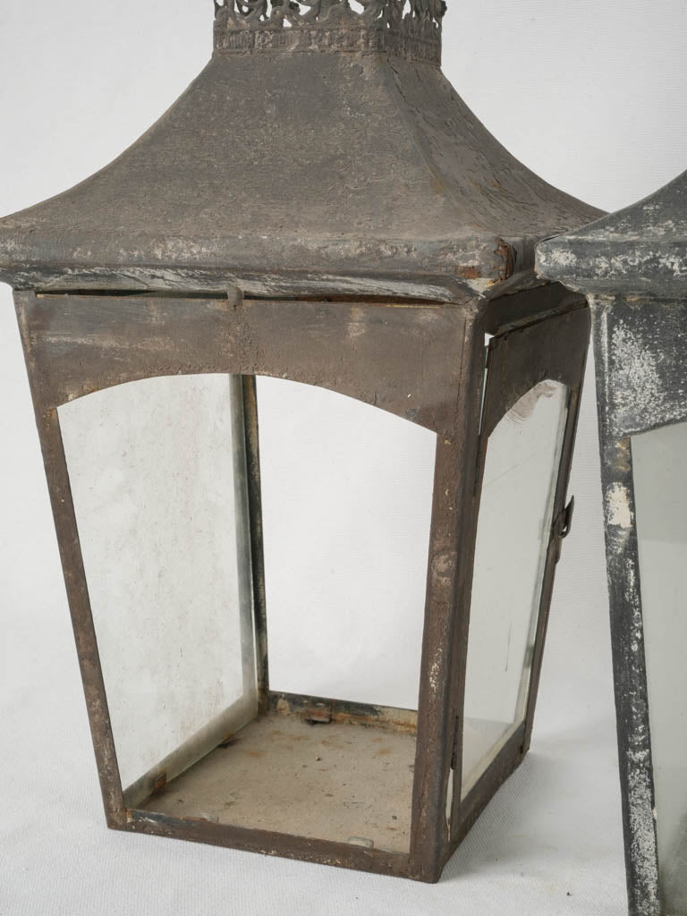 Eclectic interior design metal lanterns