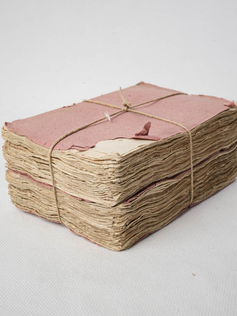 Textured antique French book decor