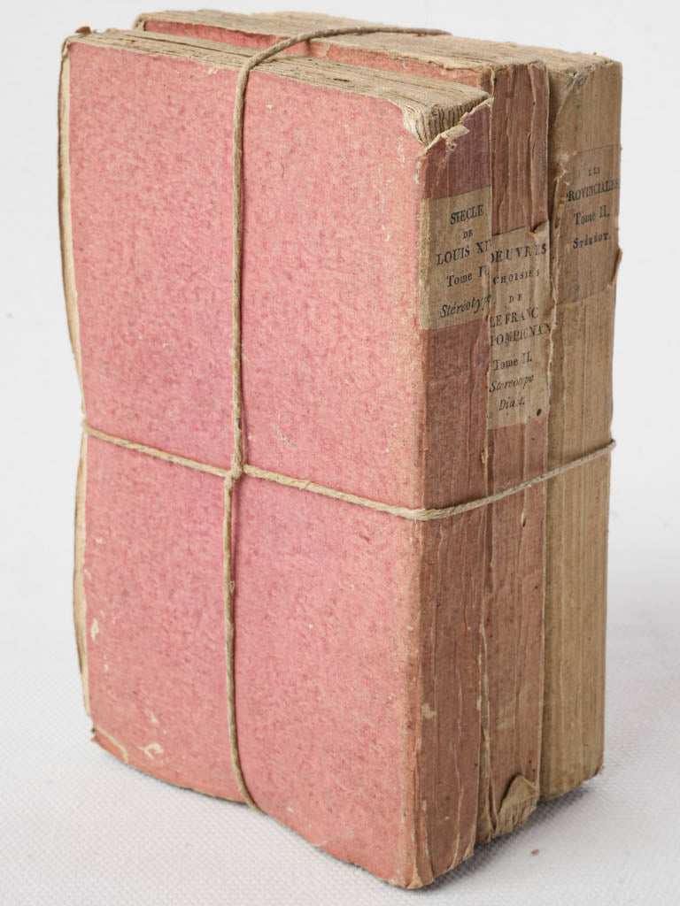 Delicate labeled historical French volumes