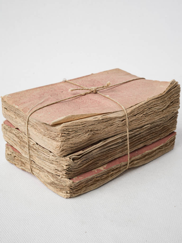 Curling pages antique book set