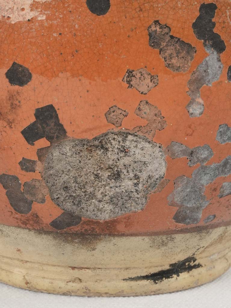 Colorful French terracotta milk warmer