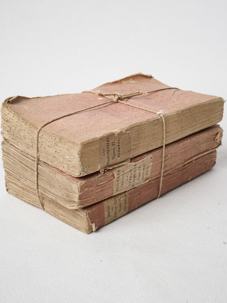 Antique French paperback books collection