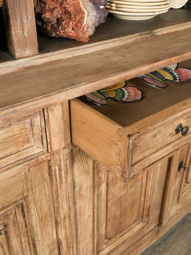 Rustic waxed-finish pine cupboard