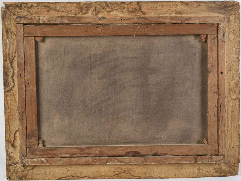 Softly muted, framed coastal painting