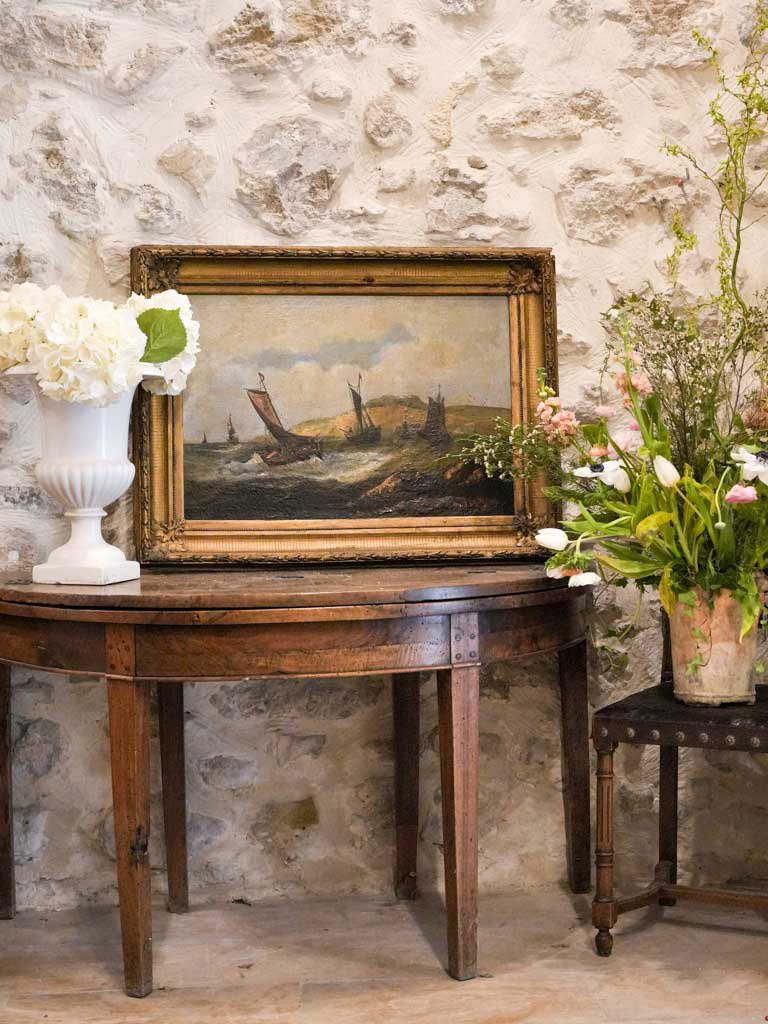 Vintage maritime canvas artwork