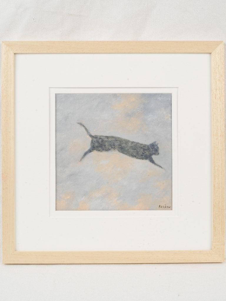 Small Contemporary Painting By Karibou - Le Saut De L’Ange - 14¼" x 14¼"