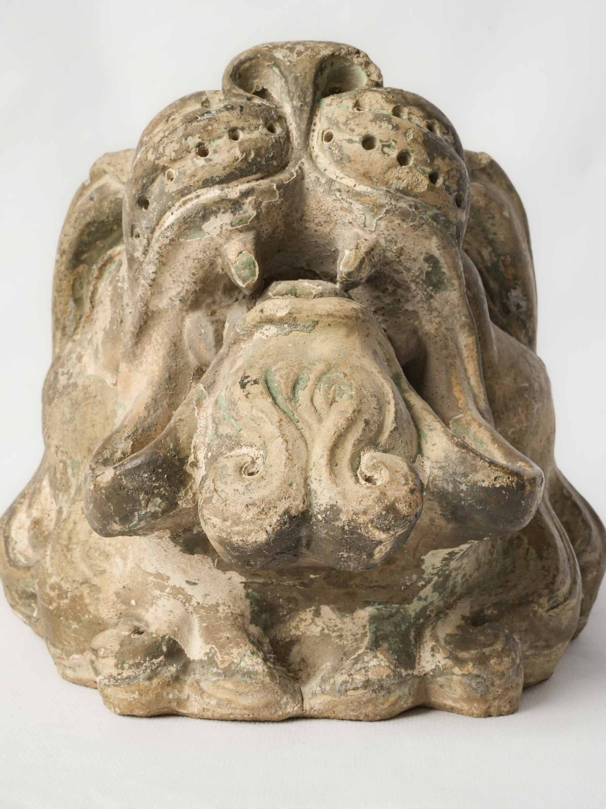 Distinctive weathered terracotta French relic