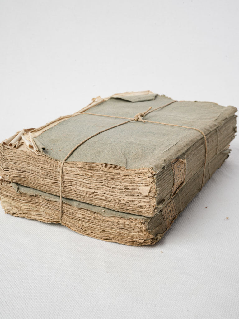 Curling-edge vintage French books  