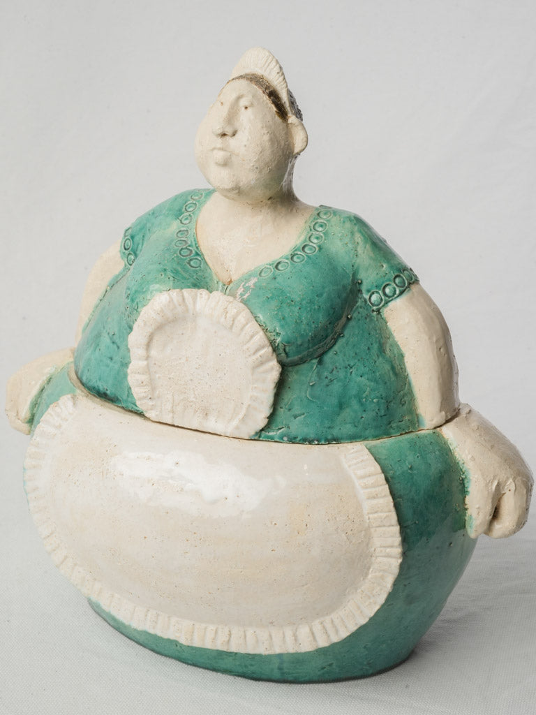 Playful ceramic storage vessel