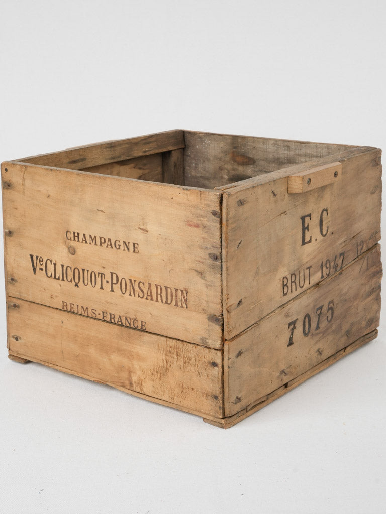 Authentic Veuve Clicquot wine crate