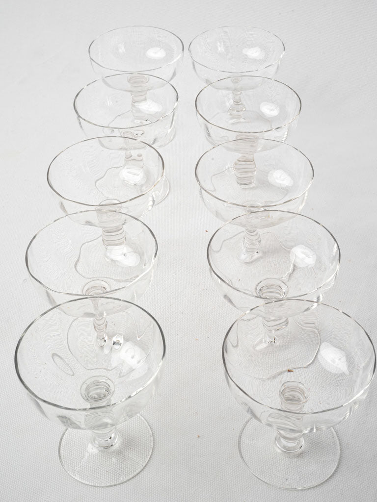 Luxurious antique crystal stemware