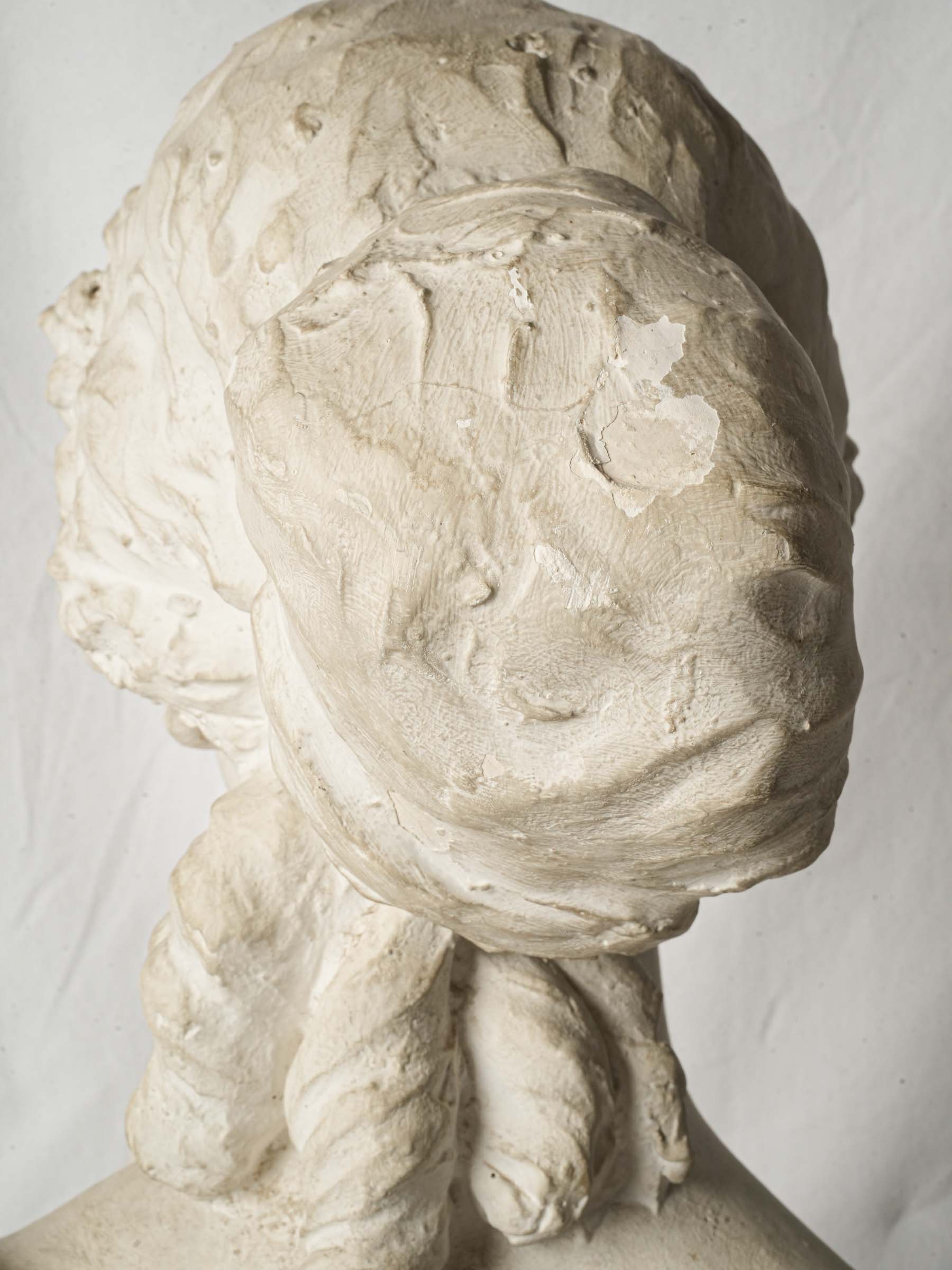 Lifesize French Plaster Bust of a Young Woman, Circa 1900 - 27½"