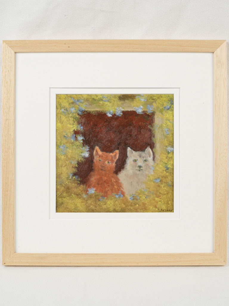 At The Window, Duo - Small Contemporary Painting By Karibou - 14¼ x 14¼"