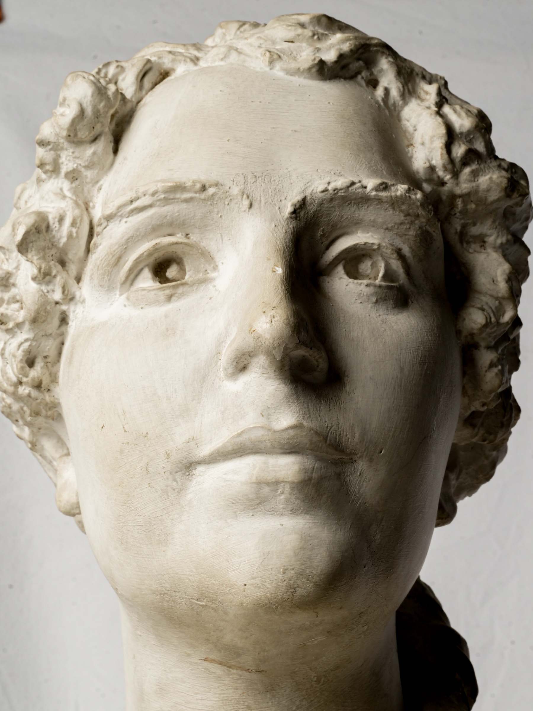 Lifesize French Plaster Bust of a Young Woman, Circa 1900 - 27½"