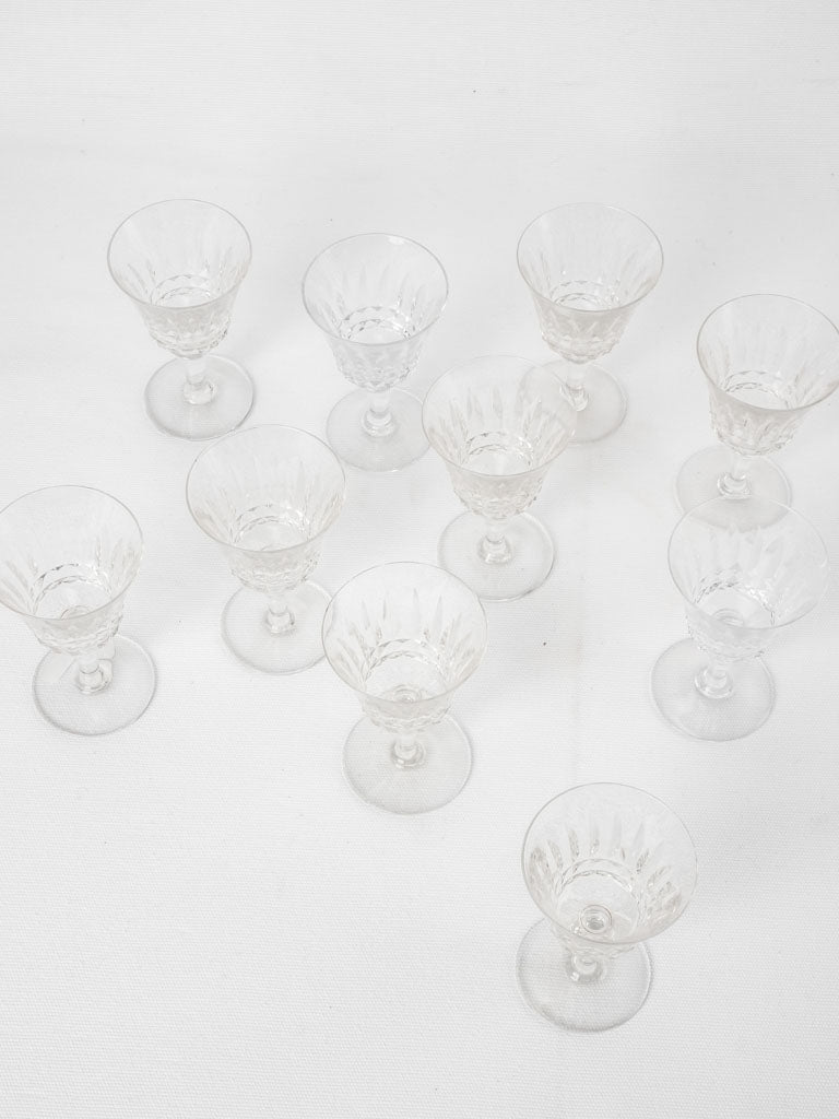 10 Baccarat crystal port glasses - Piccadilly