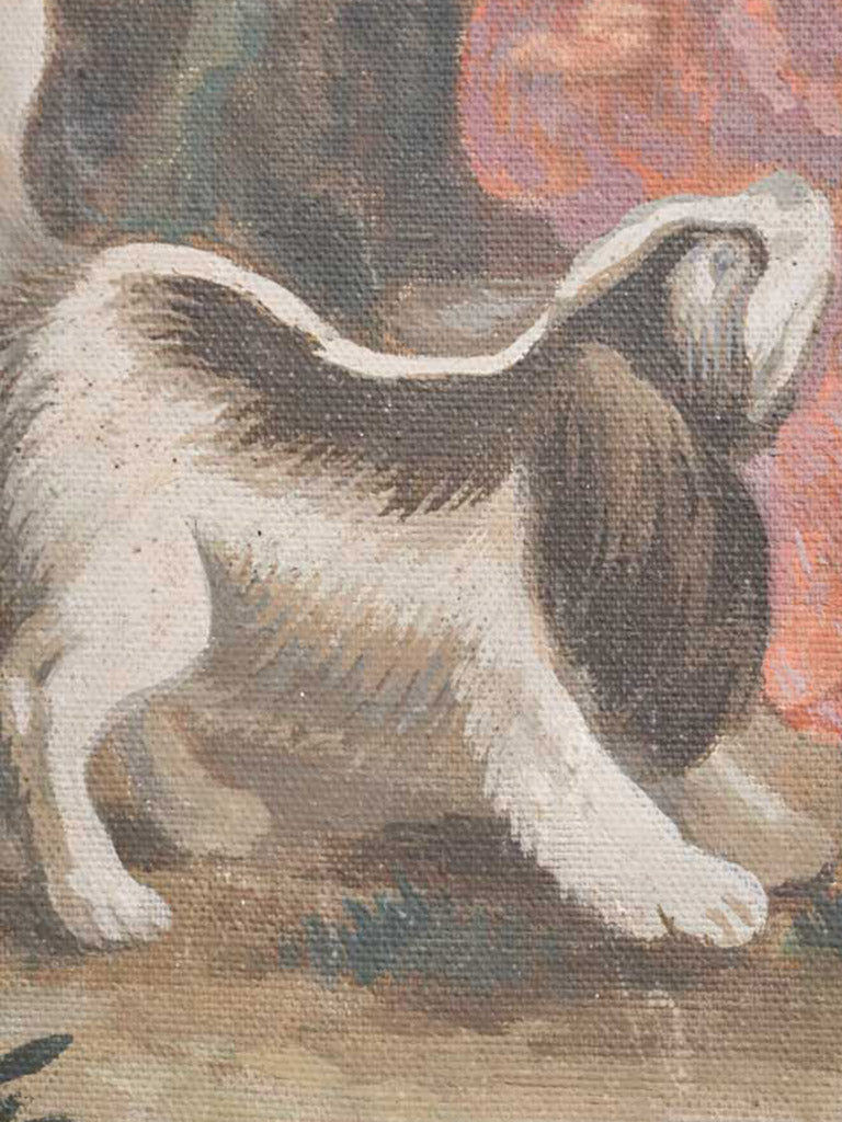 Aged decorative pastoral wall art