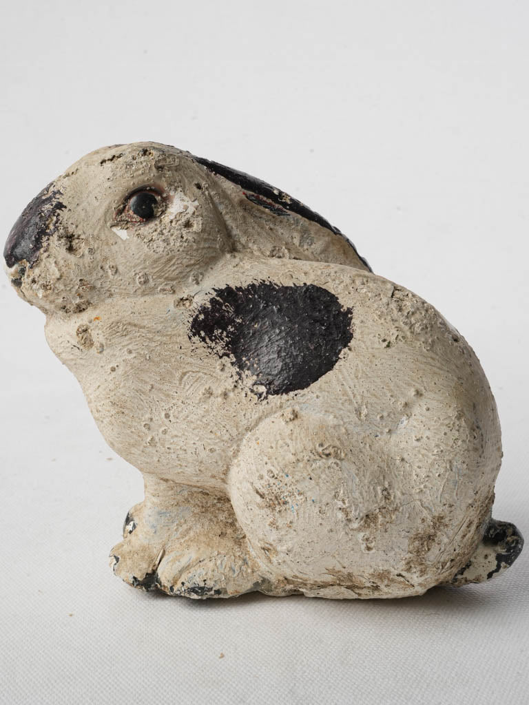 Antique soft-gazed rabbit statue