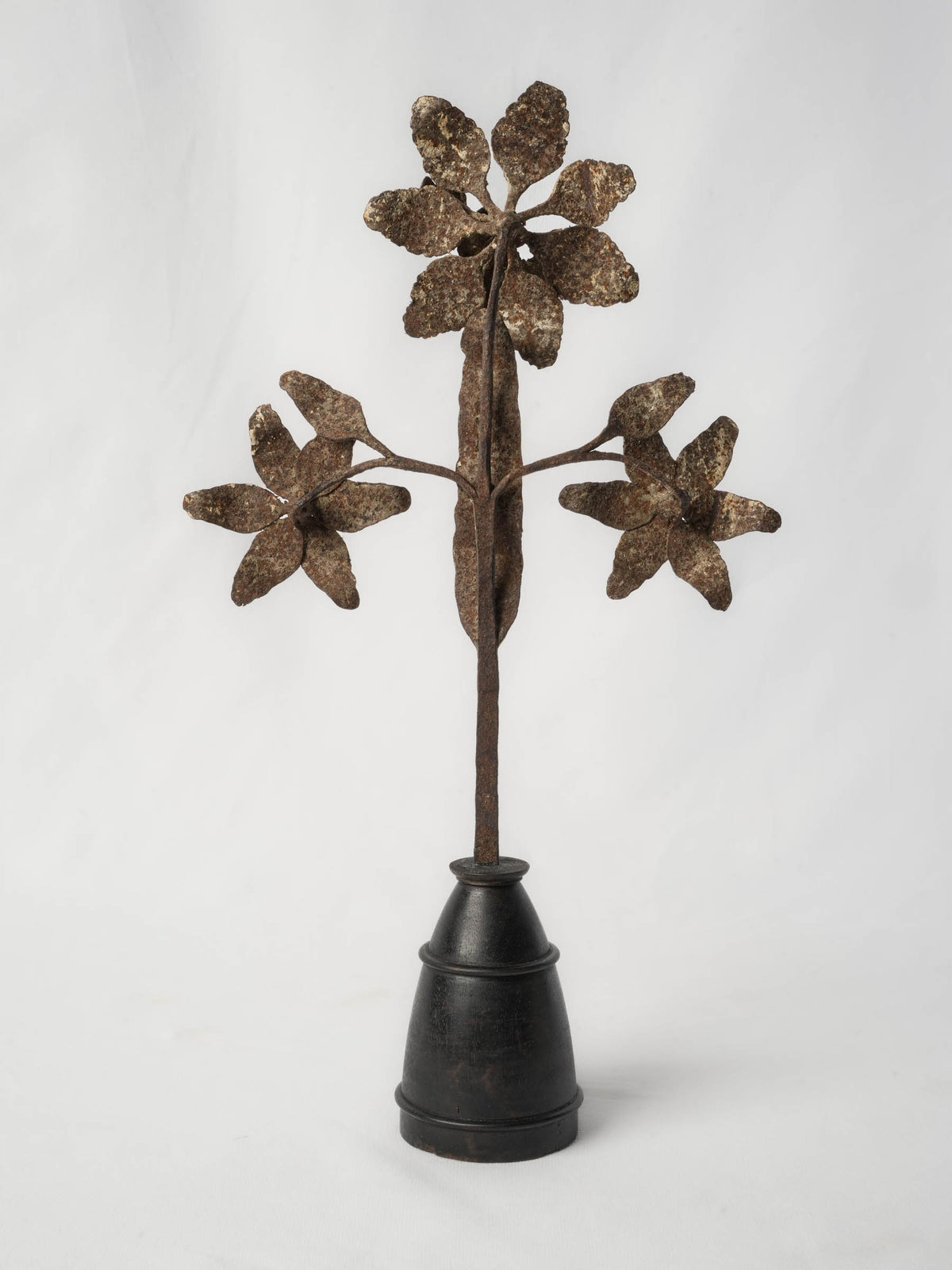 Oxidized late 18th-century floral ironwork