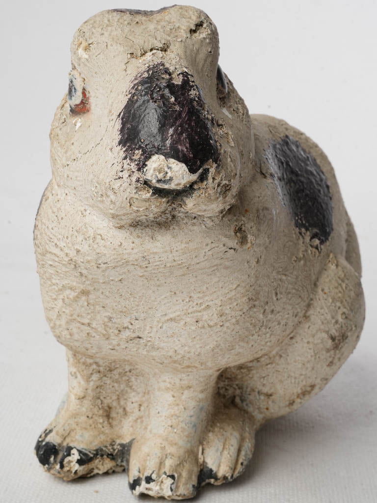 Hand-painted vintage bunny figure