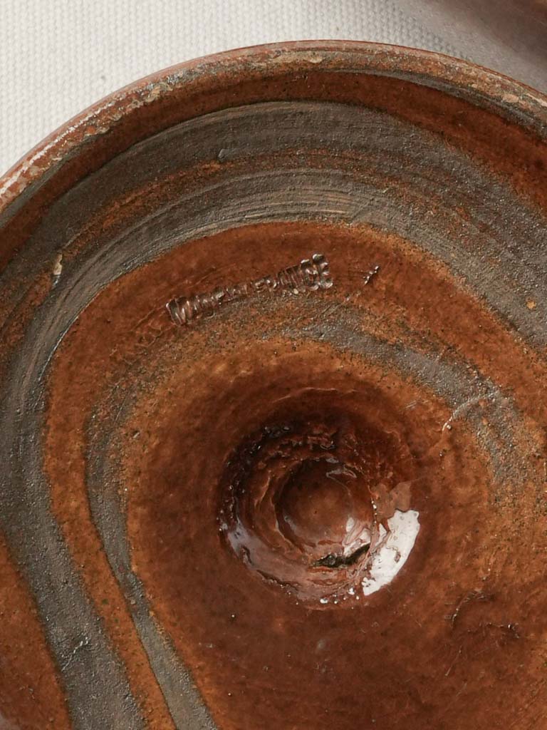 Early 20th Century French Two Tone Glazed Terracotta Tripière with Lid - 14½"