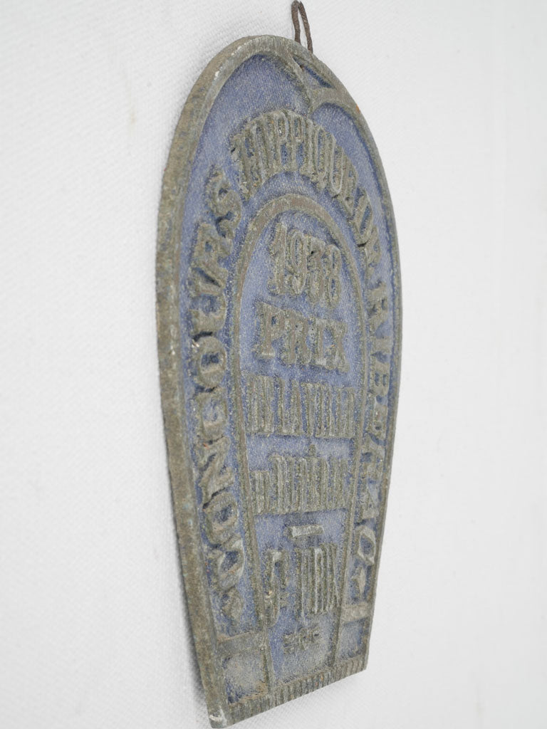 Aged iron equestrian prize medallion