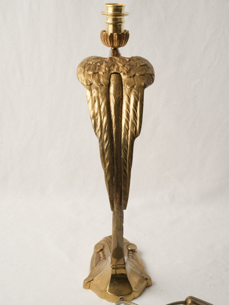 Warm patina table lamp