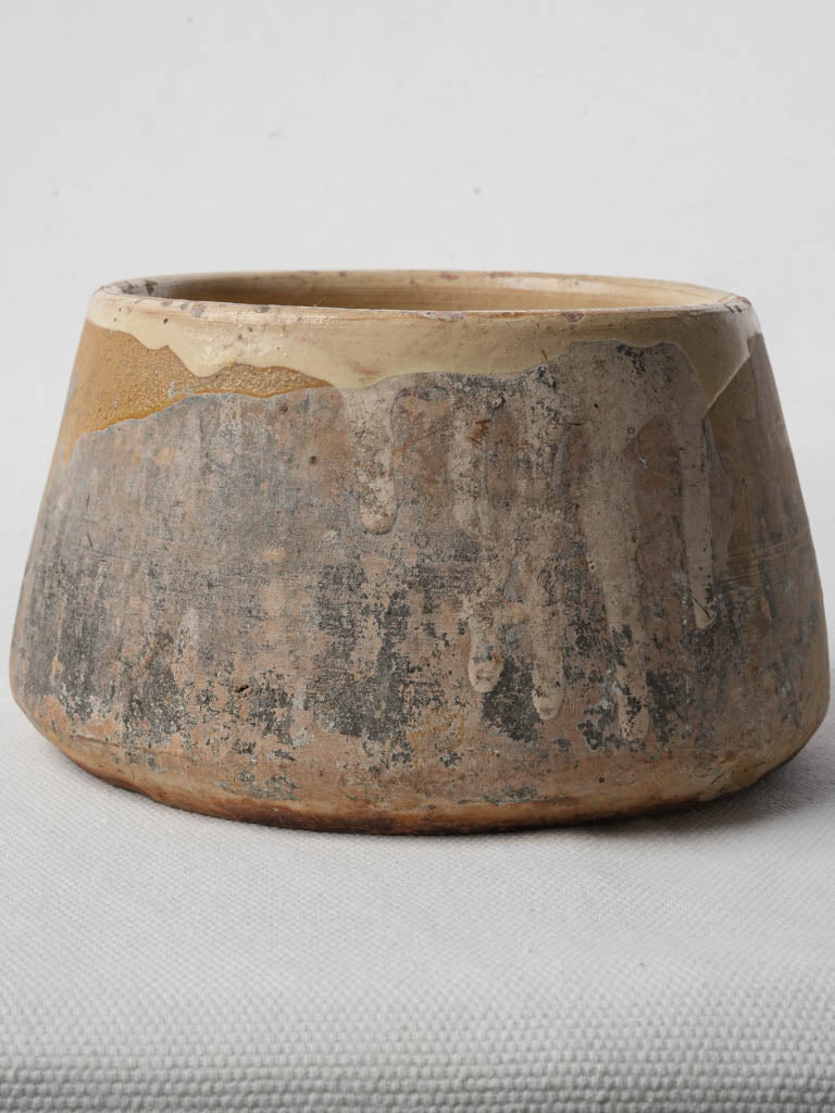 Handcrafted antique terracotta container
