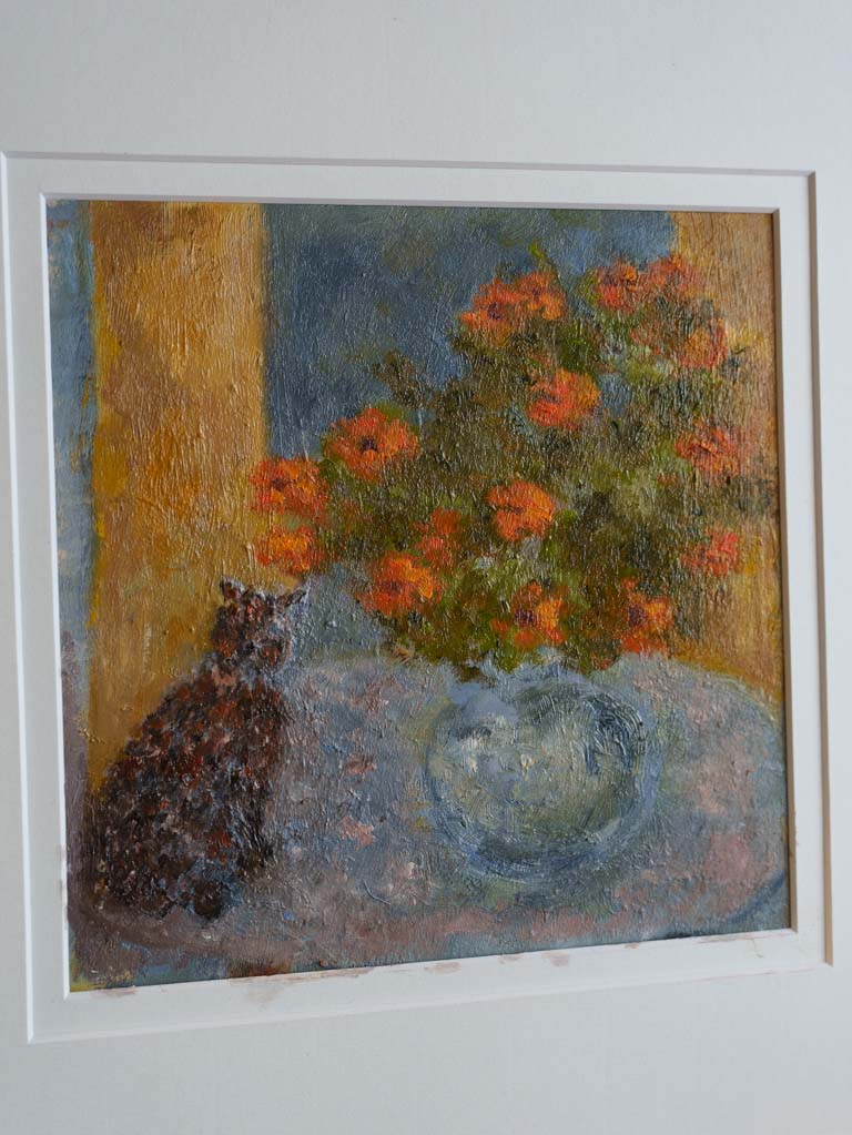 Le Tableau (The Painting) - Small Contemporary Painting By Karibou - 14½" x 14½"