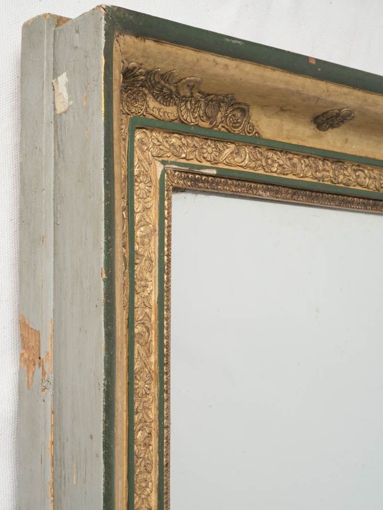 Historic French gilt stucco mirror