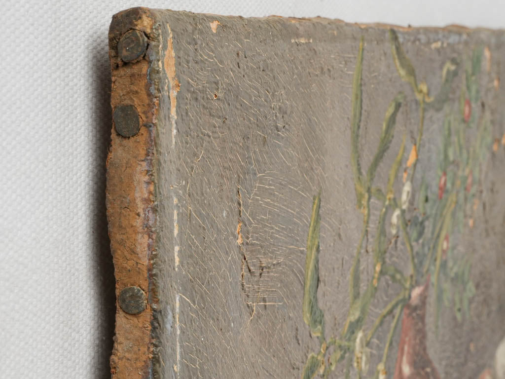 Evocative craquelure decorative painting