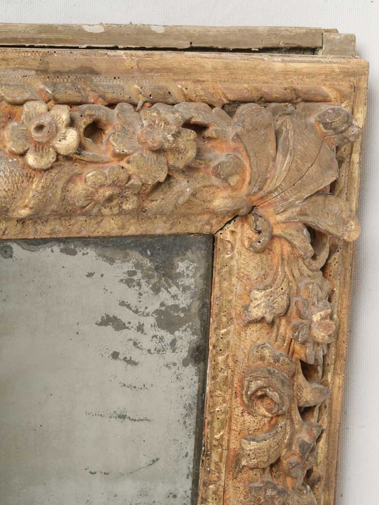 Intricate baroque-style French mirror