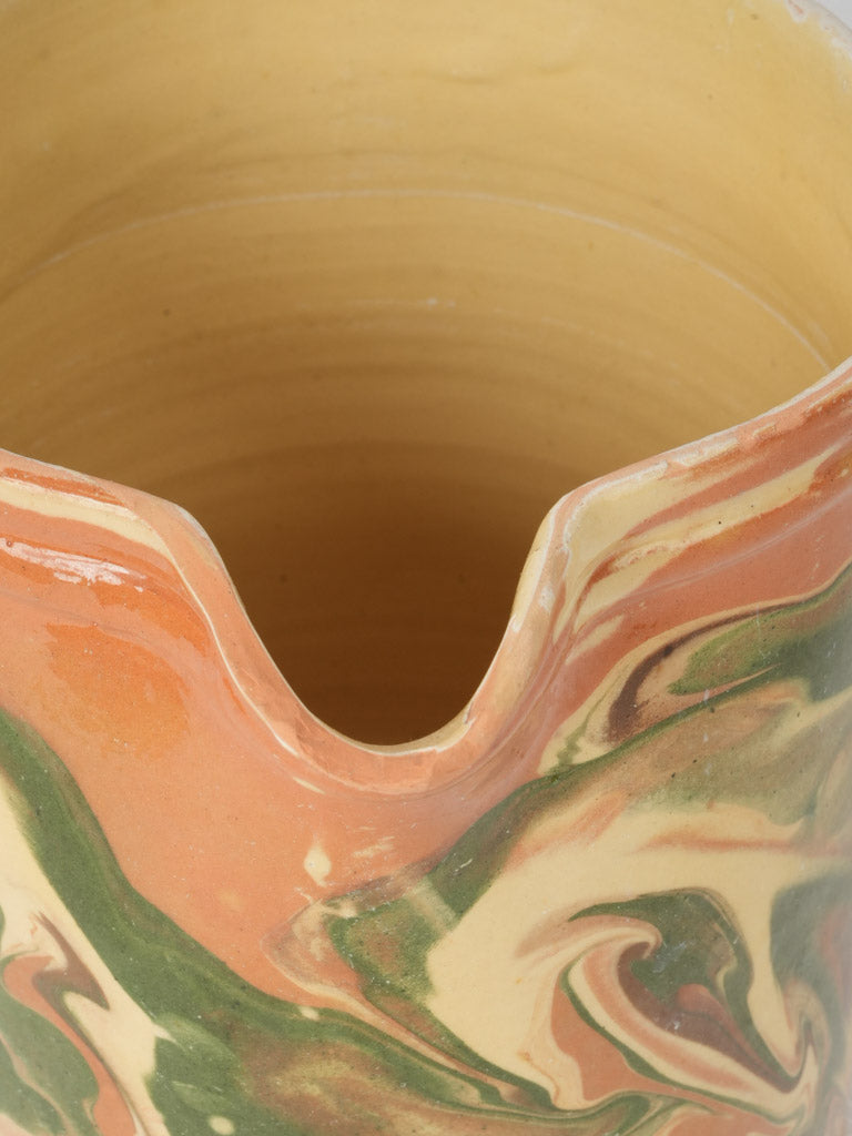 Aged Jaspe Glazed Pitcher