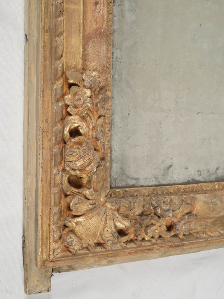Elegant Louis-era wooden mirror