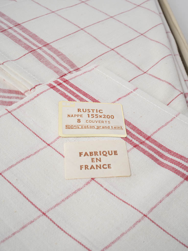 Unused Vintage French table linen set in original box 61" x 80¾"